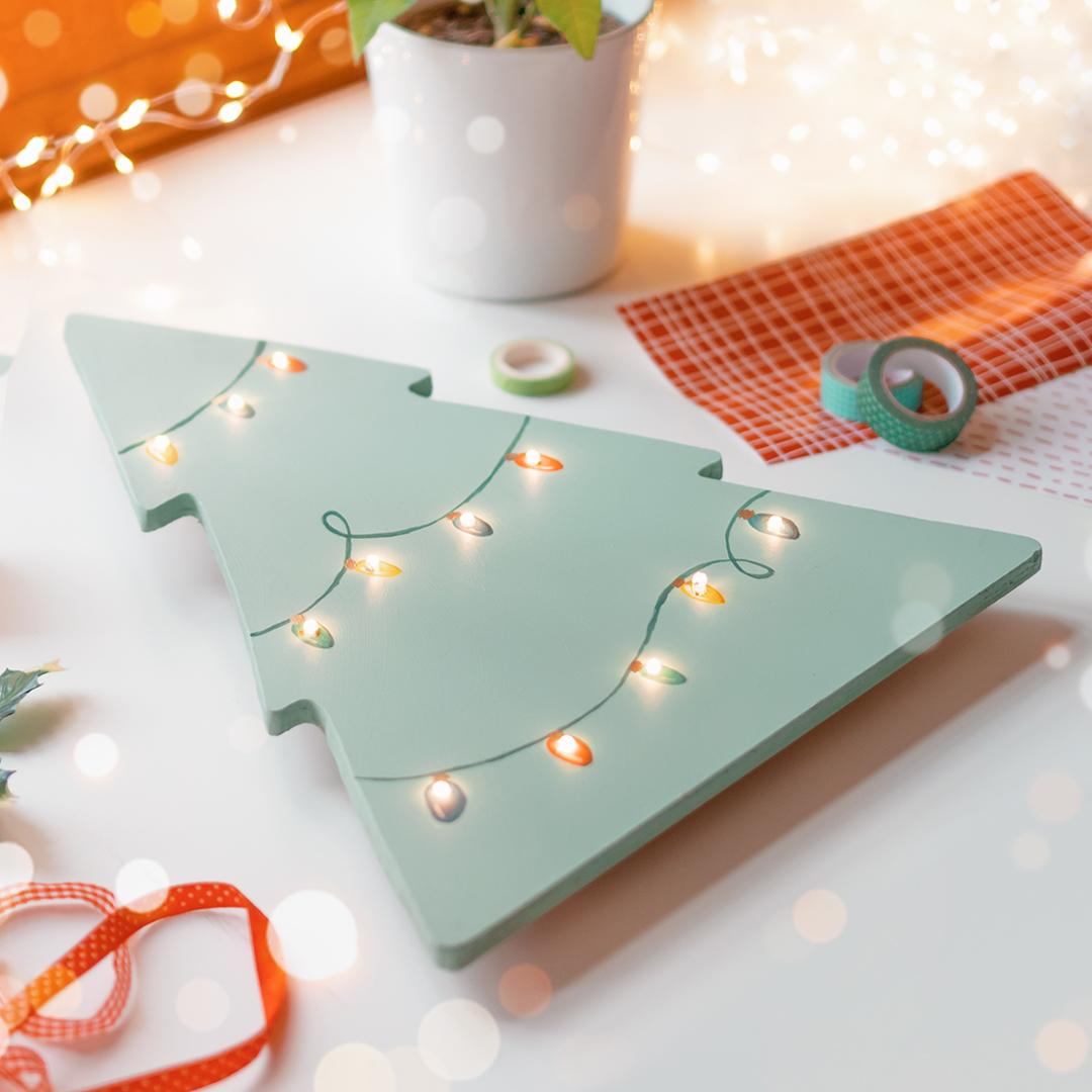 ¡Hazlo tú misma! Lampara - Arbol de navidad