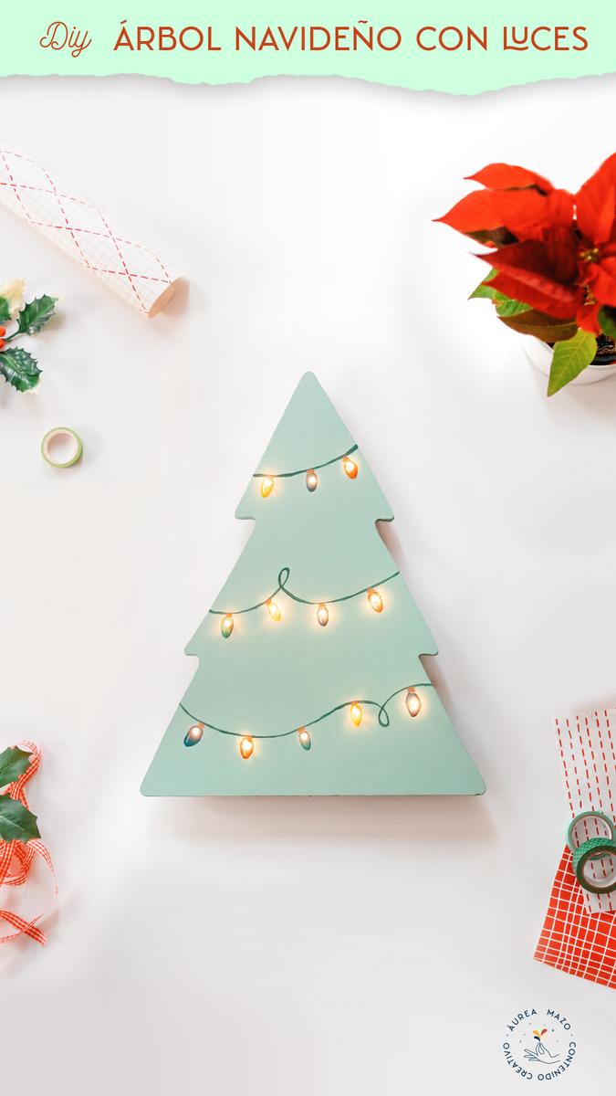 ¡Hazlo tú misma! Lampara - Arbol de navidad