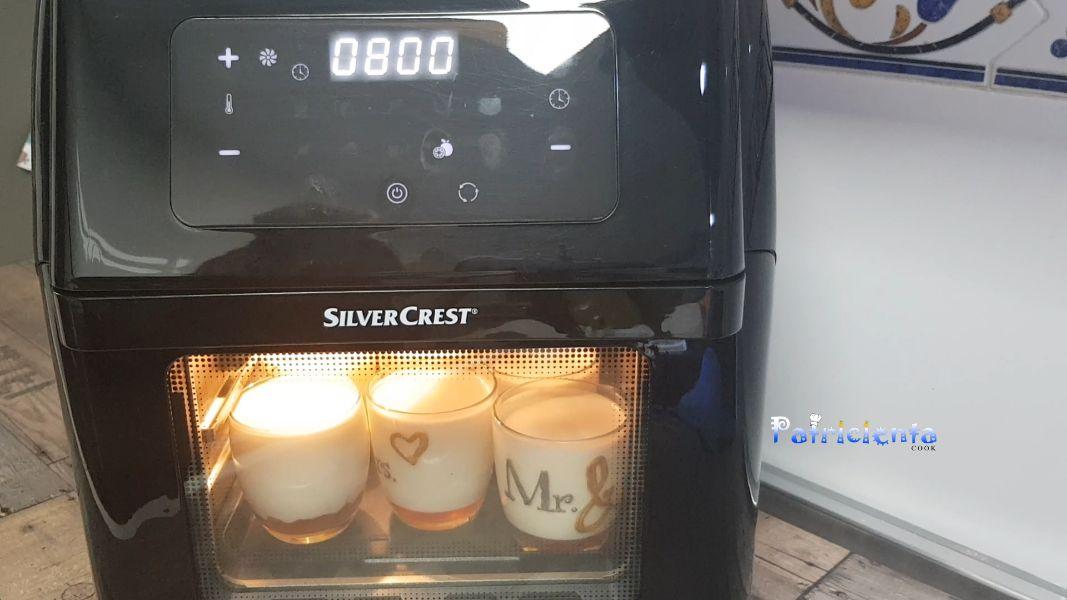 Yogur en freidora de aire Silvercrest