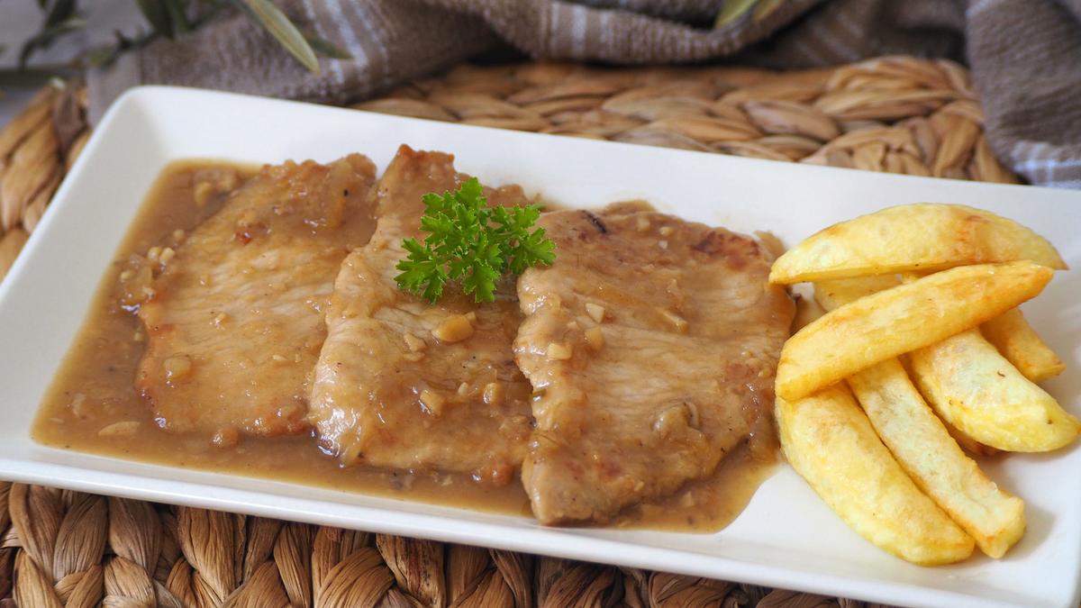 como hacer filetes de lomo de cerdo en salsa de vino de jerez