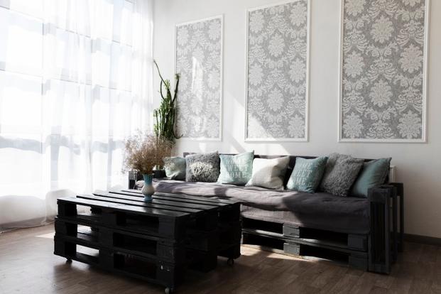 Sofá con palets para el salón