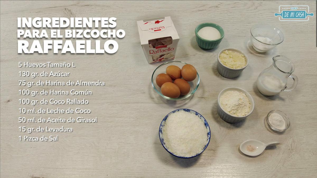 ingredientes tarta raffaello