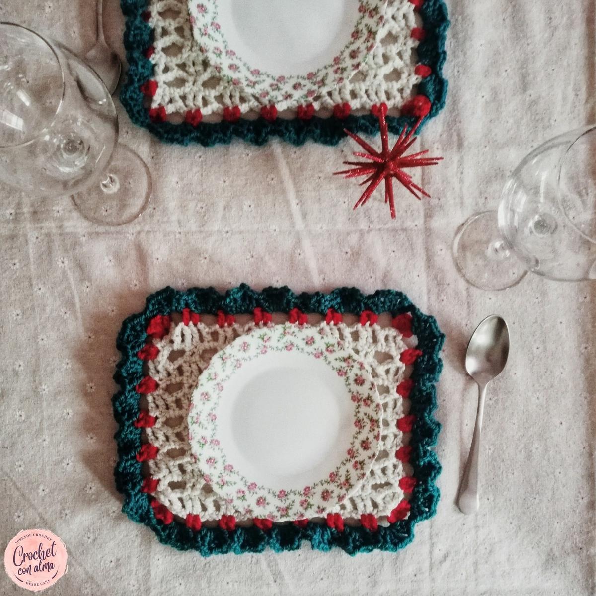 mantel de navidad a crochet