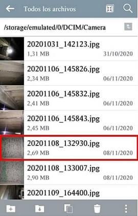 mover fotos a memoria