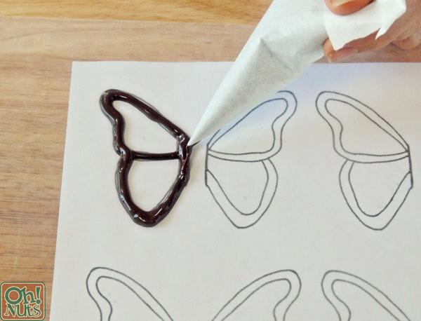 Preparacion alas mariposa Cupcake