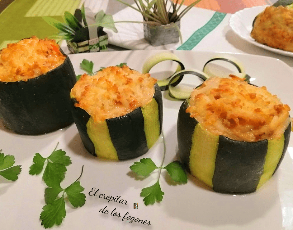 tronquitos de calabacín rellenos