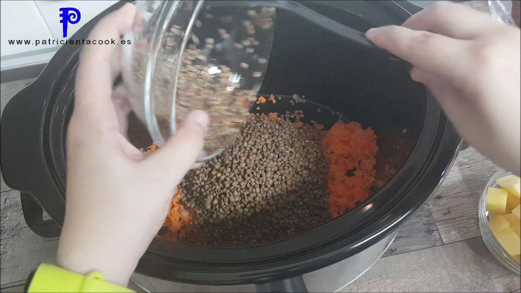 Guiso de LENTEJAS en olla lenta. Lentejas de Tierra de Campos