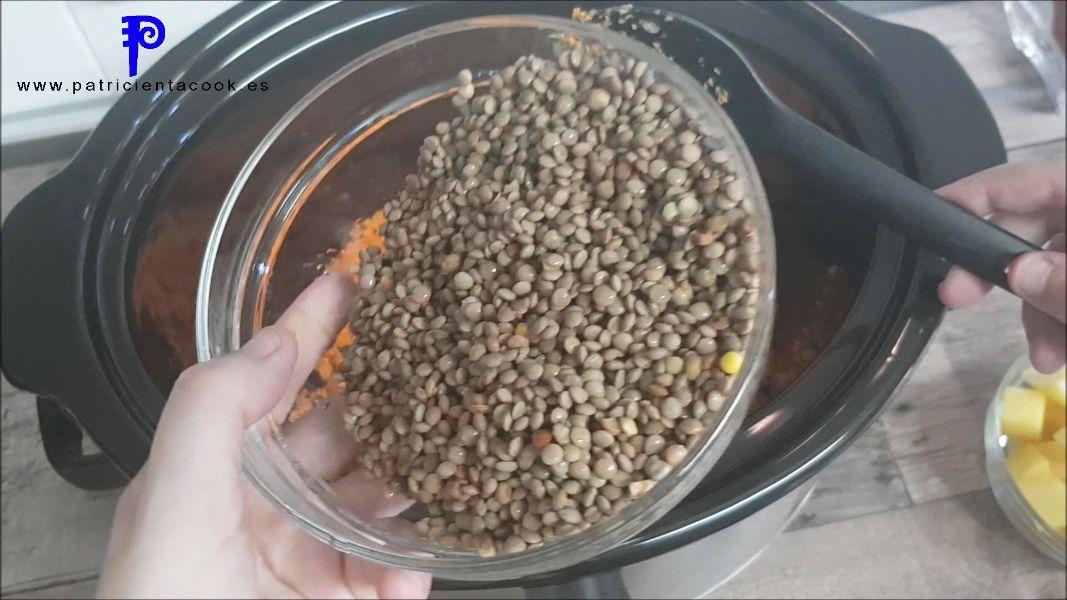 Guiso de LENTEJAS en olla lenta. Lentejas de Tierra de Campos