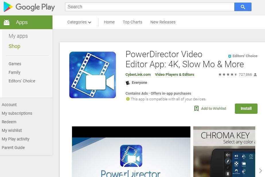 owerDirector Video Editor