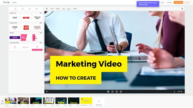 FlexClip Editor de video gratis