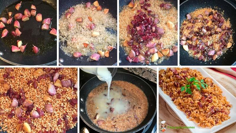 como hacer arroz con jamon paso a paso