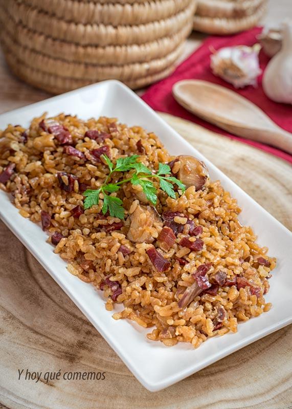 arroz con jamon receta facil