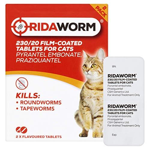 RidaWORM Tabletas con Sabor a Gato, tamaño único, Paquete de 2