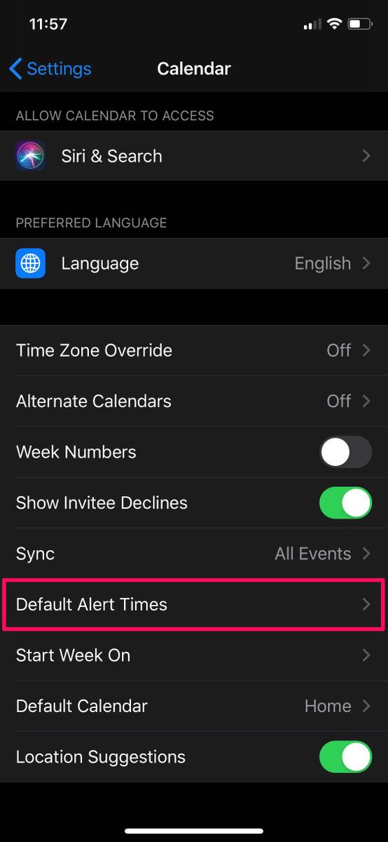 Cómo establecer y cambiar las horas de alerta del calendario en el iPhone y el iPad
