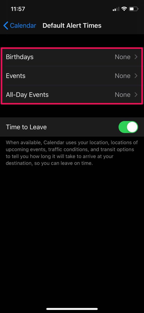 Cómo configurar y cambiar las horas de las alertas del calendario en el iPhone y el iPad
