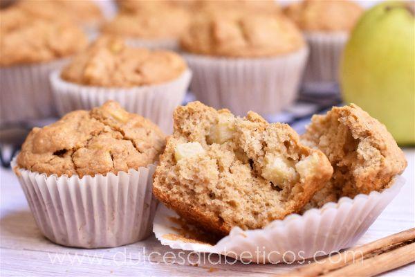 Muffins de avena y manzana saludables
