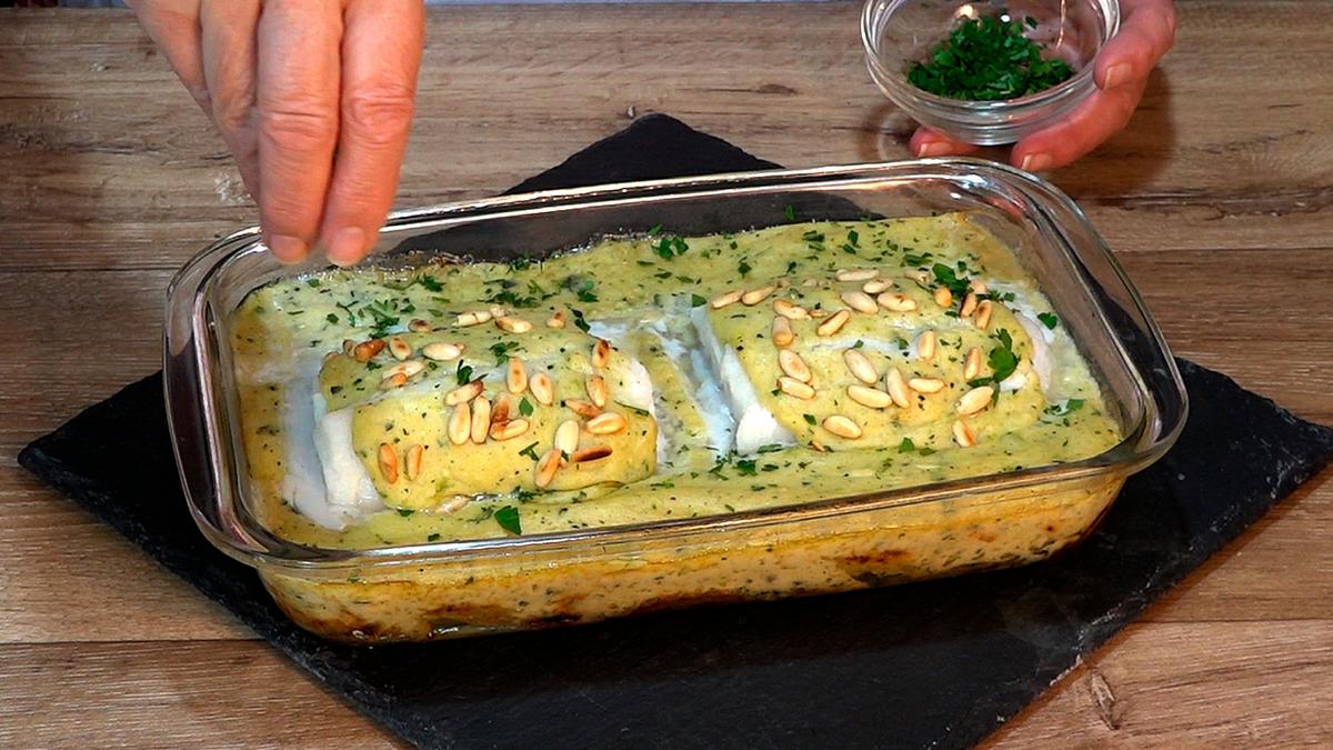 BACALAO AL HORNO CON PATATAS Y BECHAMEL DE CALABACÍN - Foto 12
