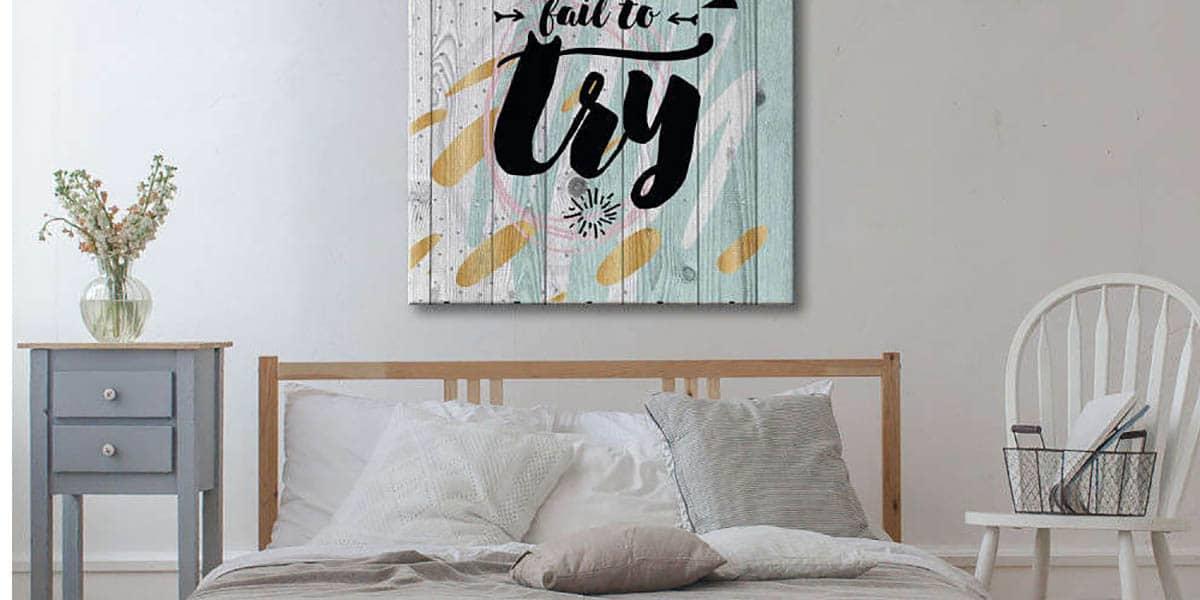 Añade cuadros con frases en tu casa