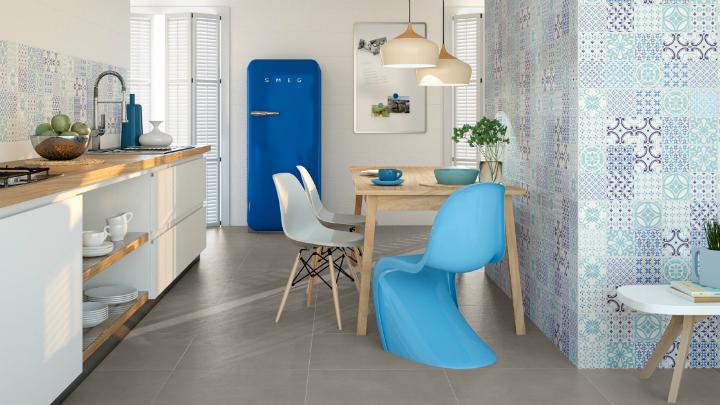 cocina smeg azul