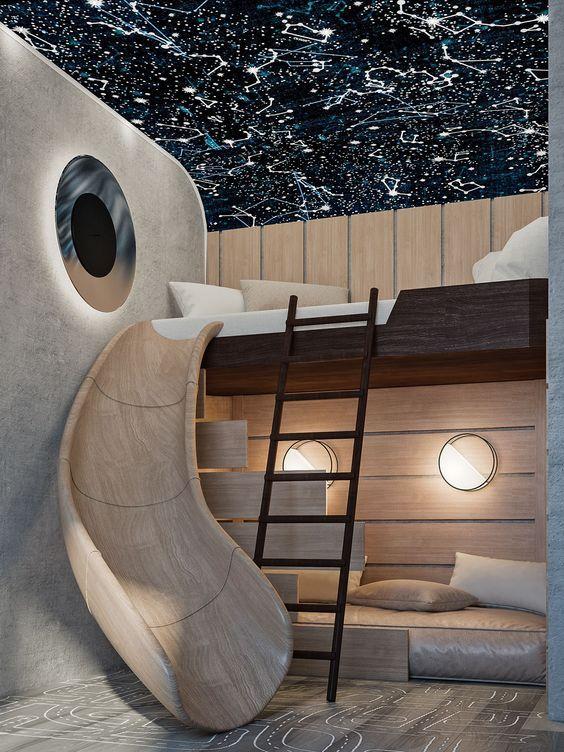 Dormitorio infantil doble divertido