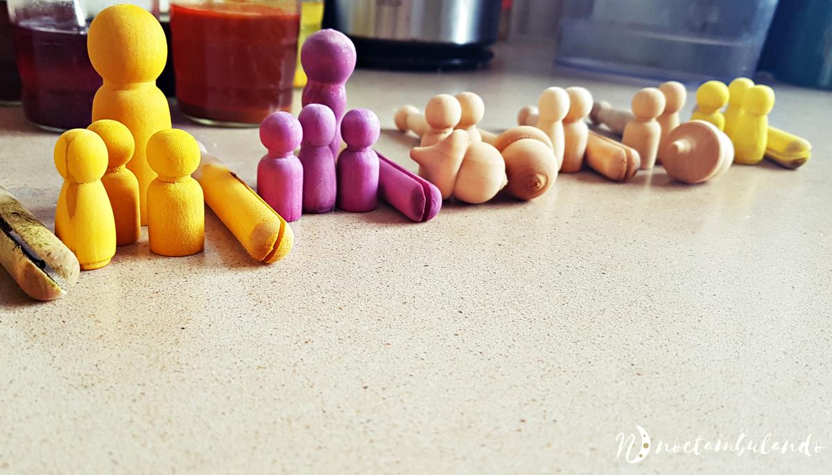 teñir juguetes de madera