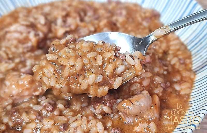 Arroz con setas