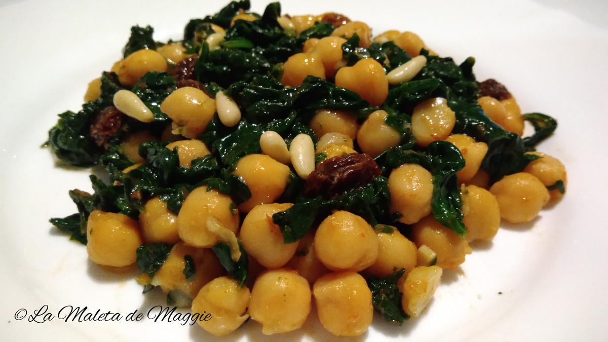 Garbanzos con espinacas