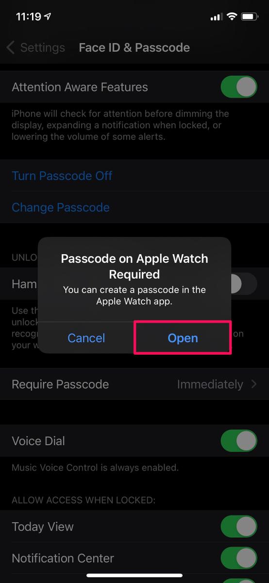 Cómo desbloquear el iPhone con el Apple Watch