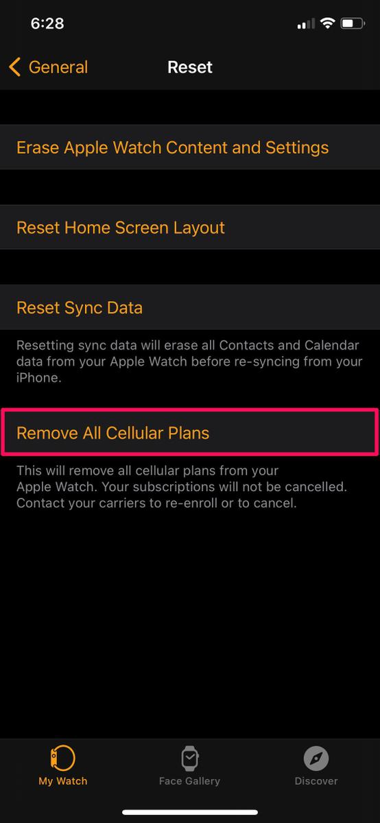 Cómo restablecer los planes de telefonía móvil en el Apple Watch