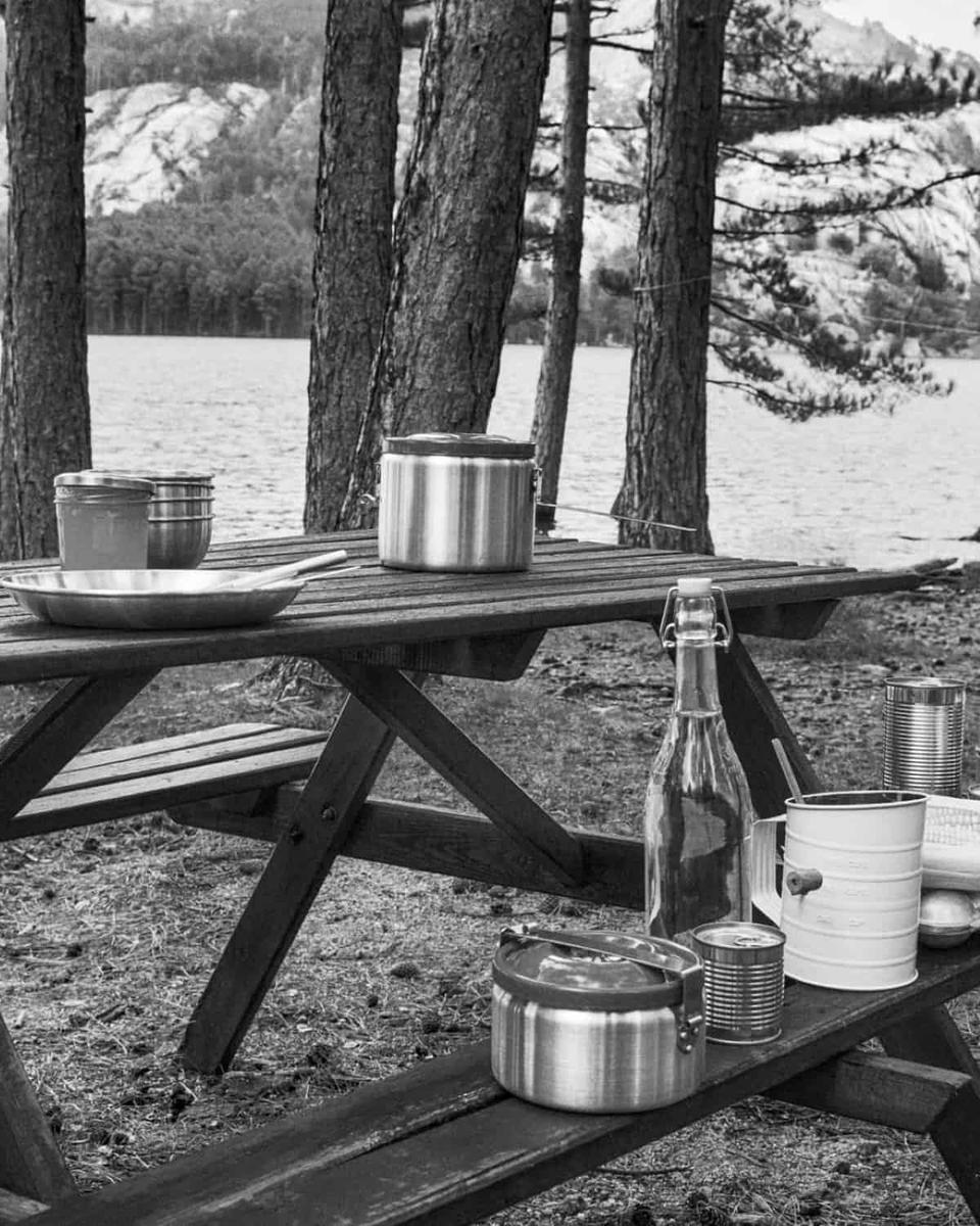 utensilios para acampar al aire libre