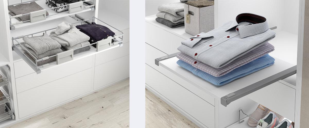Accesorios para armarios empotrados: Cestas y baldas extraíbles