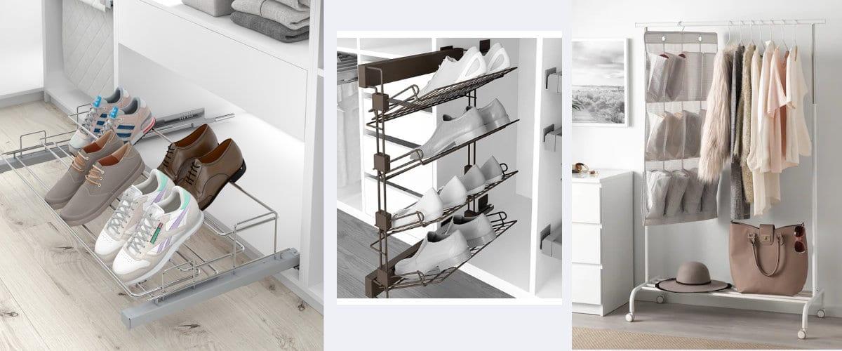 Zapateros colgantes y extraíbles para armario