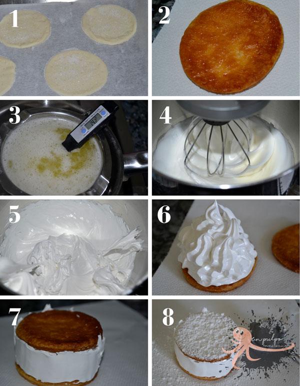 Milhojas de merengue