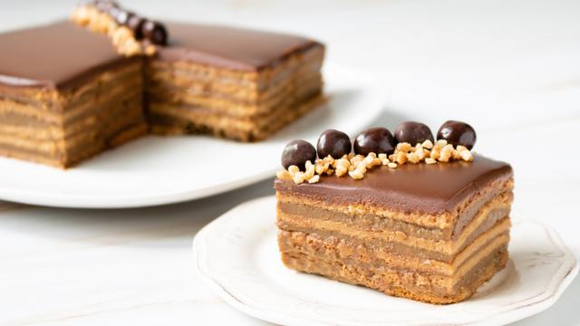 Tarta de galletas y café