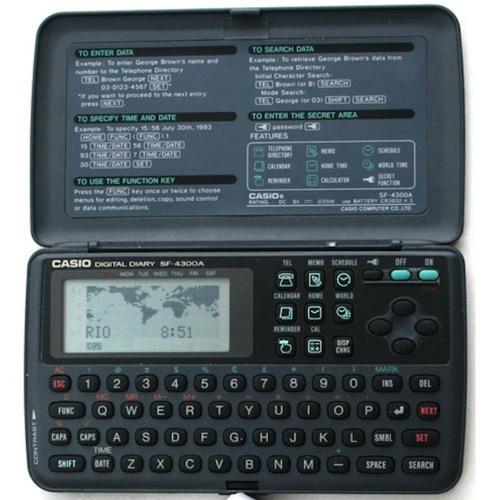Agenda electrónica digital. Un gadget vintage muy funcional.