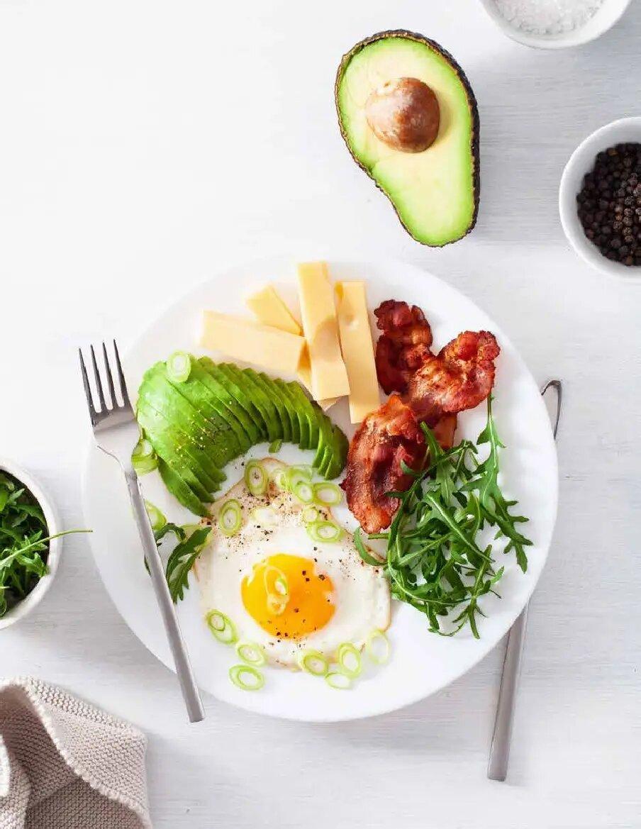 Huevo con tocino keto