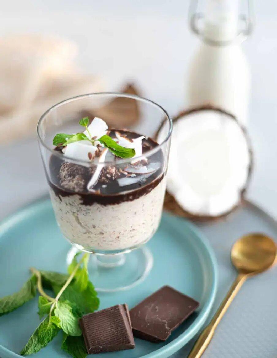 Gachas de coco y chocolate