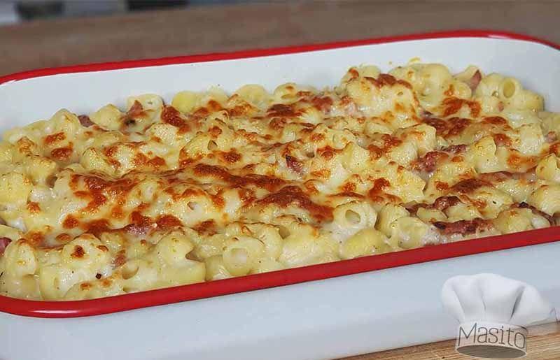Receta de macarrones con queso y bechamel
