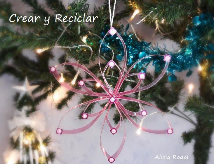 En este tutorial te muestro 3 preciosas ideas de Como hacer adornos para el árbol de Navidad con botellas de plástico