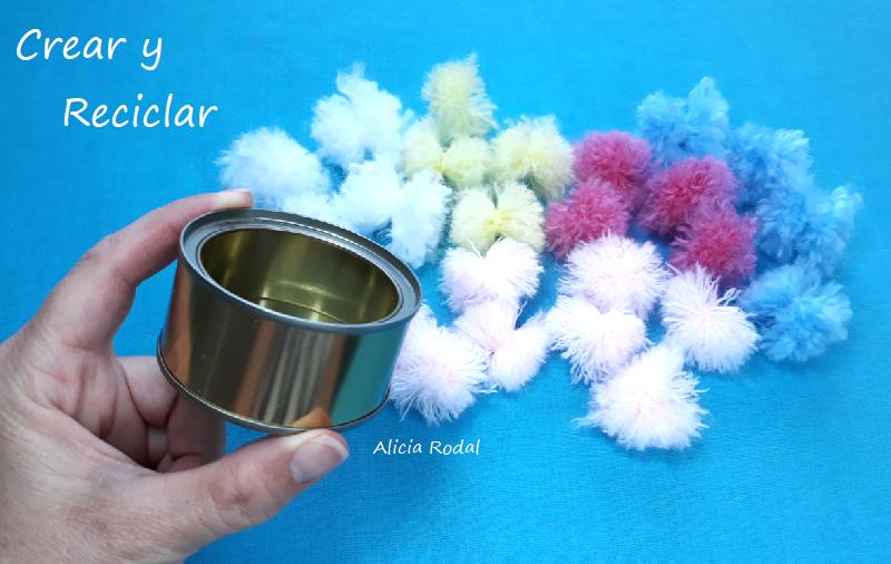 En este tutorial te muestro 3 formas diferentes de decorar latas de aluminio, con las que puedes aprovechar ese resto de hilo de lana que te sobra de tus manualidades.