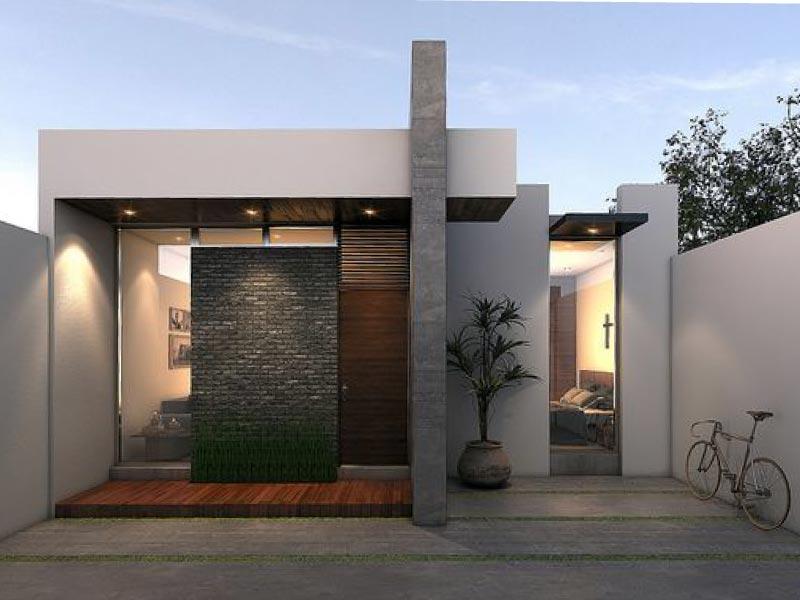 Fachadas de casas pequeñas