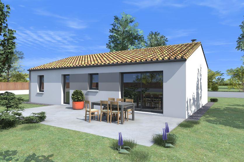 Contra fachada de una casa pequeña