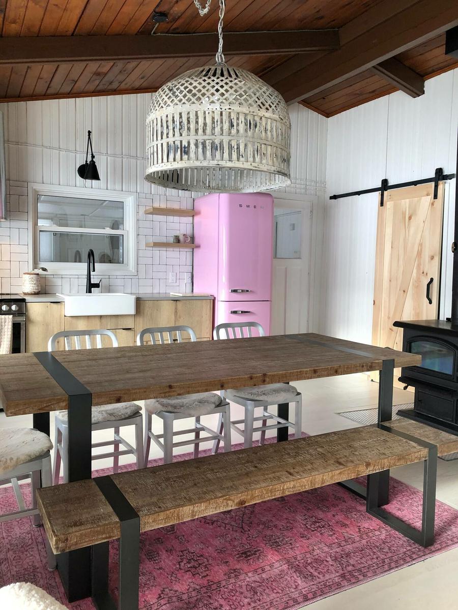Frigorífico Smeg rosa