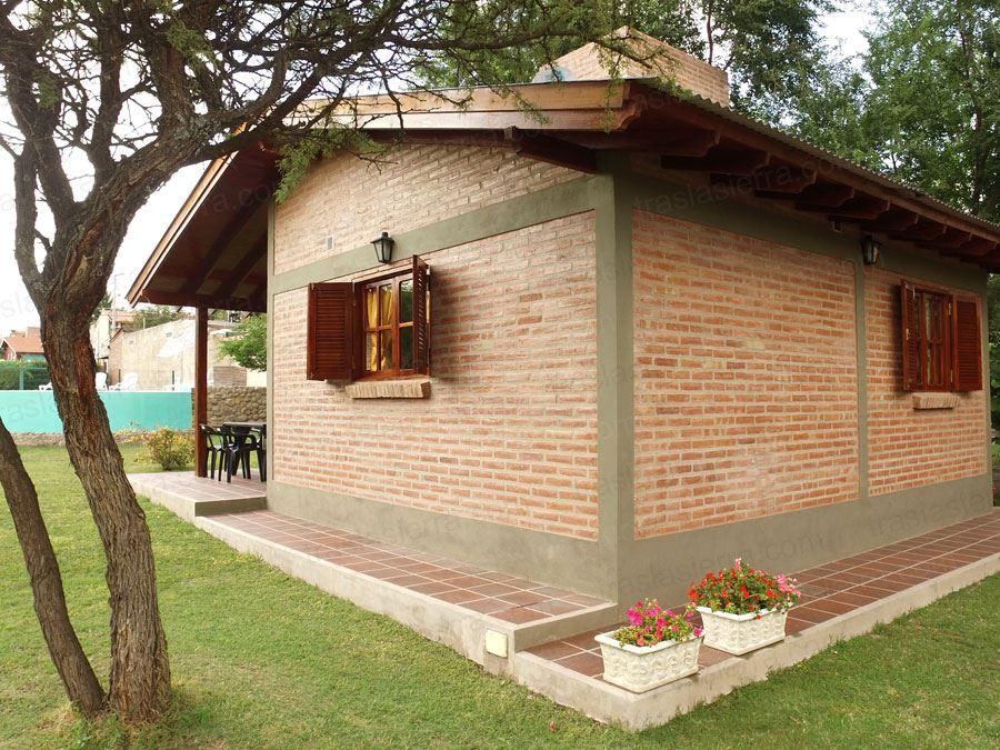 Casas rústicas de ladrillo con porche