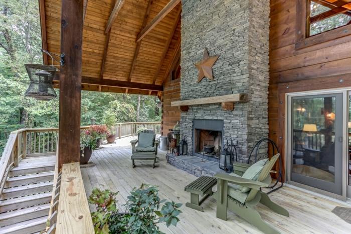 Porches modernos para casas rusticas