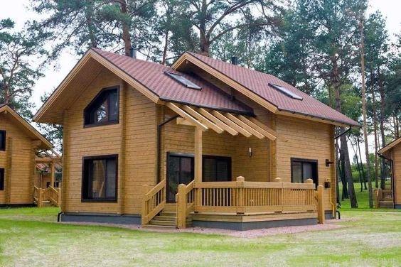 Diseños de cabañas de madera de dos pisos