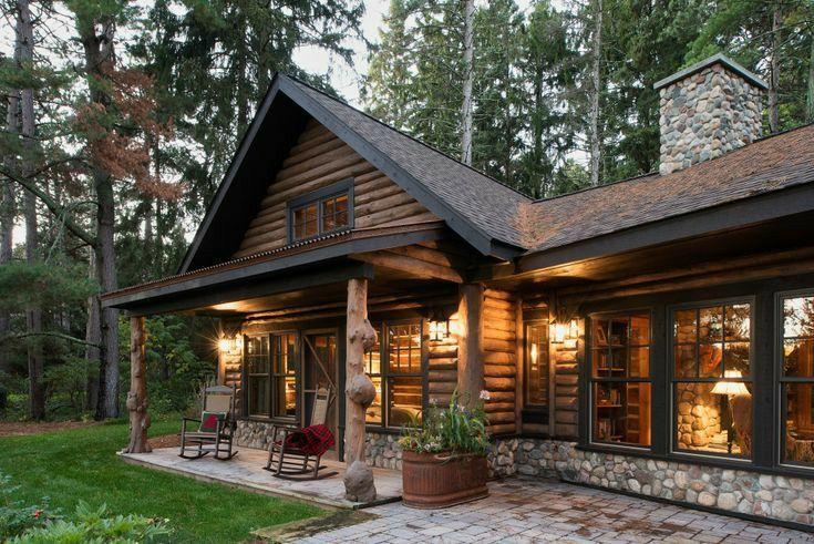 Ideas de cabañas de madera y ladrillo