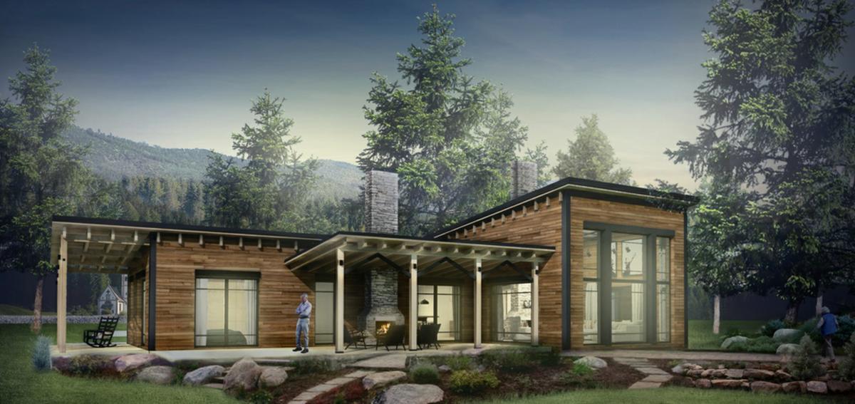 Casas en la montaña modernas