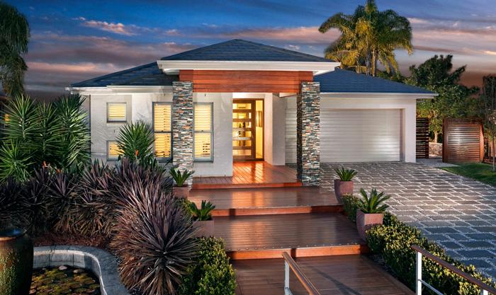 Columnas revestidas para fachadas de casas