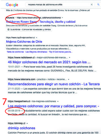 Altas búsquedas en internet
